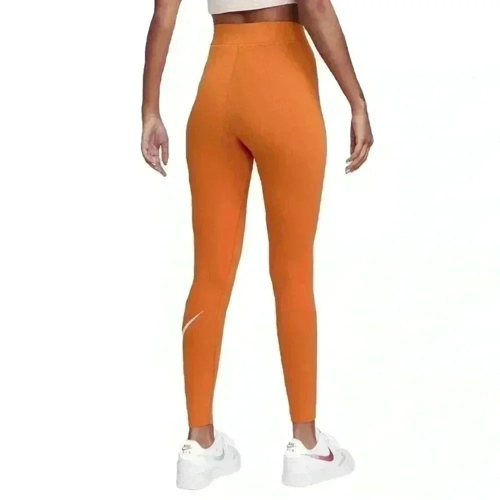 Nike Women’s Sportswear Orange Classics High-Waisted Graphic Leggings, size XS - Picture 2 of 6